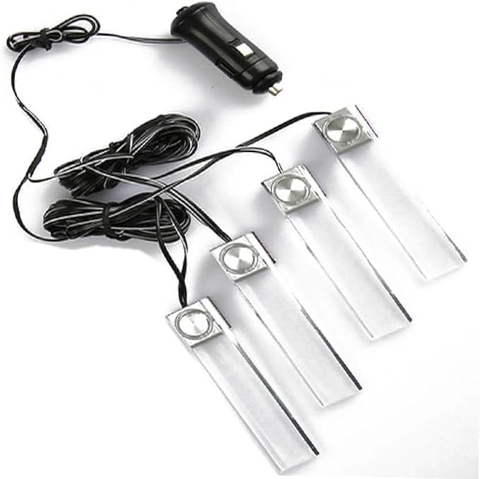 Colorful LED Interior Floor Lights for Cars Atmosphere Lamp with Off Switch Easy Installation with Double Sided Adhesive for Car Mood Lighting