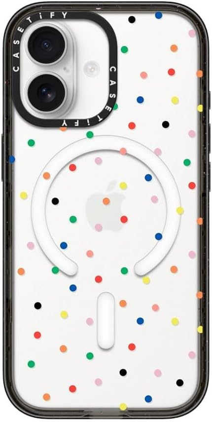 CASETiFY Impact iPhone 17 Case [Slim/Compatible with Magsafe / 8.2 ft. 4X Military Grade Drop Protection] - Candy Transparent - Clear Black