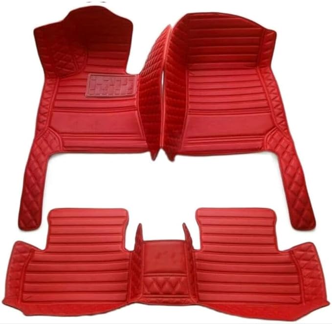 Custome Car Mats Accessories All Weather Floor mats Compatible with Automotive Floor Mats Passenger car mats (All RED)