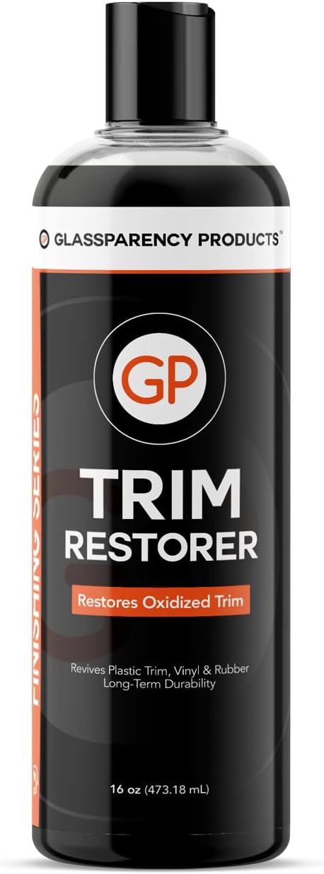 GlassParency Trim Restorer (16 oz.) Restore & Protect Dull and Faded Exterior Plastic, Rubber, and Vinyl Trim Back to Black