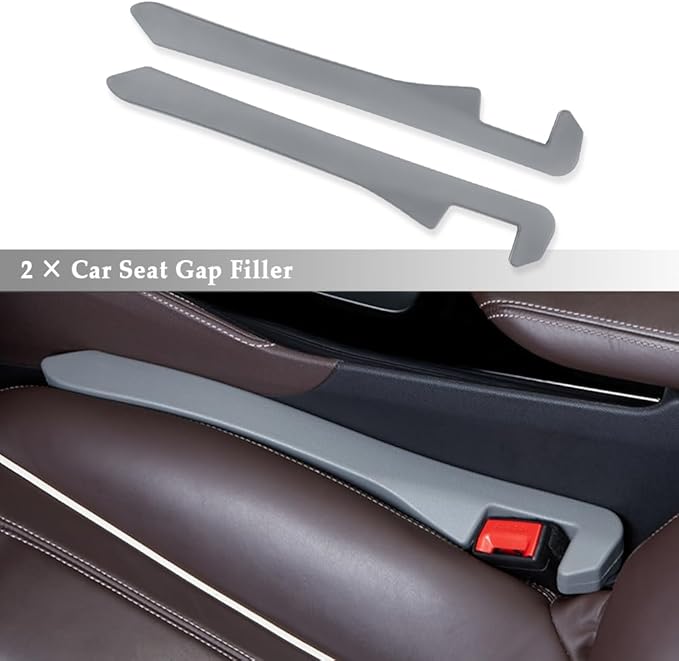 IHOTDER Super Flexible Car Seat Gap Filler,Durable Car Organizer Between Seats for Tightly Filling Seat Gaps,Universal CCar Side Seat Gap Filler CCar Accessories for Women & Men (Gray/2PCS)…