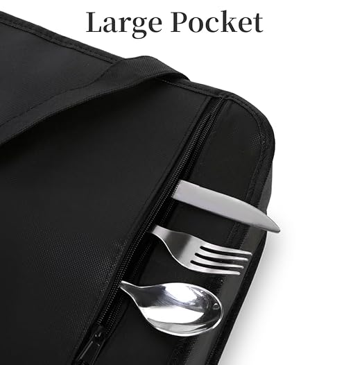 Bodaon Insulated Casserole Carrier Bag, Fits 9x13 and 11x15 Inch Baking Dish with Lid, Casserole Carriers for Hot or Cold Food for Transport, Thermal Lasagna Potluck Warmer Travel Tote, Black