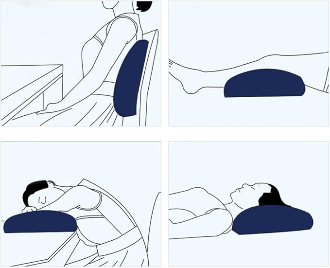 RCFINE Lumbar Pillow Air Inflatable Pillow for Lower Back Lumbar Support Portable Back Pillow for Office Chair Car Seat Cushion