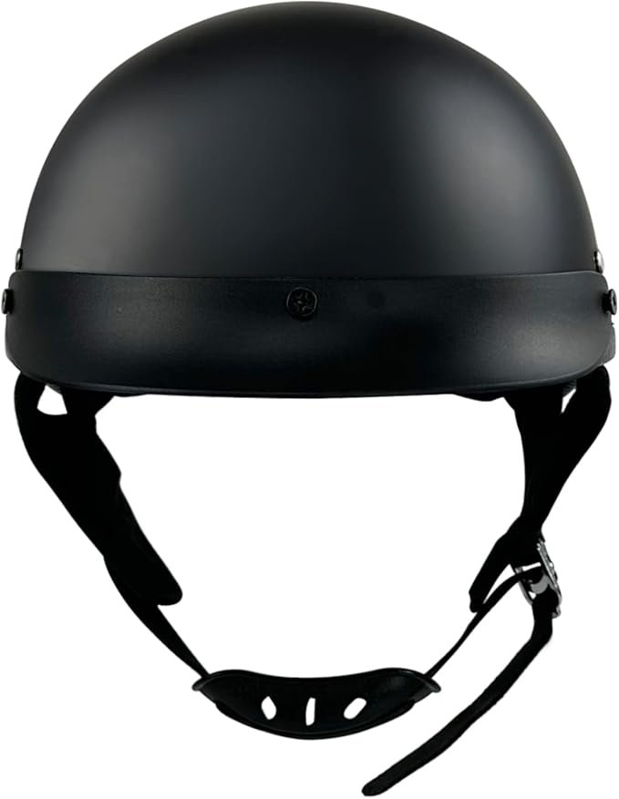 Adult Unisex Black Half Motorcycle Helmet, DOT Approved, for Chopper Moped Scooter Motorbike Electric