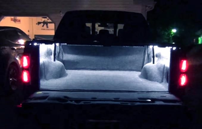 iJDMTOY 10-Piece Universal Fit 90-LED Waterproof Xenon White Truck Bed Cargo Area LED Lighting Kit