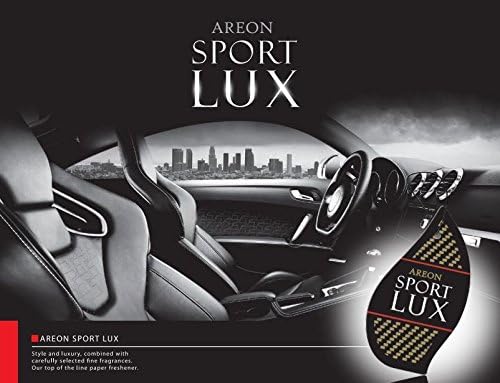 AREON Sport Lux Silver - Hanging Cardboard Air Freshener for Car, Home & Office - Premium Cologne Perfume with Natural Fragrances - Long Lasting, Fresh, Luxurious Scent - Stylish Design - Pack of 3