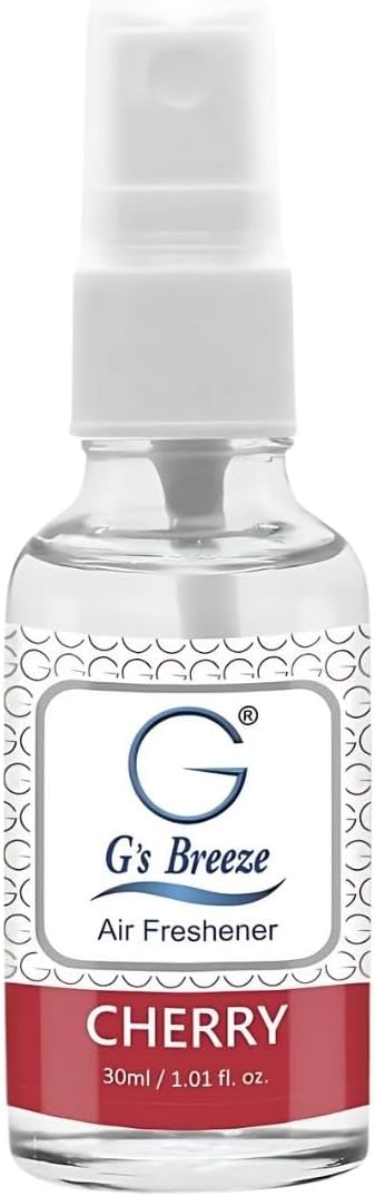 G's Breeze Cherry Air Freshener – Sweet, Vibrant & Long-Lasting Aroma of Ripe Cherries – Playful, Refreshing for Home, Car, or Office – Fruity Scent That Brightens Any Space – 48-Hour Duration