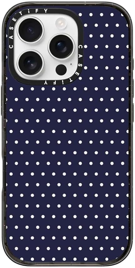 CASETiFY Impact Case for iPhone 16 Pro [8.2ft 4X Military Grade Drop Protection/Compatible with Magsafe] - Nightie - Clear Black