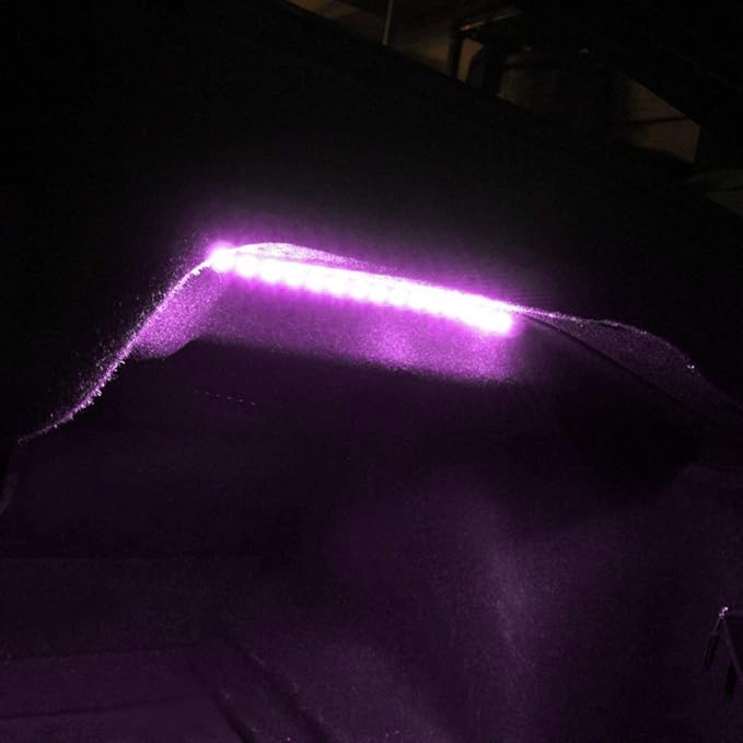 iJDMTOY 18-SMD-5050 LED Strip Light Compatible with Car Trunk Cargo Area or Interior Illumination, Magenta Pink