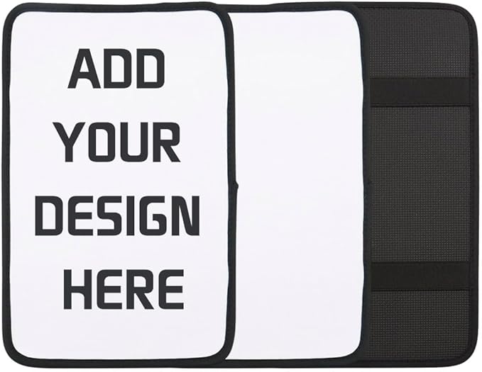 BAOZOON 3 Pcs Sublimation Auto Center Console Armrest Cover Blanks Car Center Console Cushion Pad Seat Box Cover Protector Neoprene Car Armrest Pad for Car Seat Handrail Box