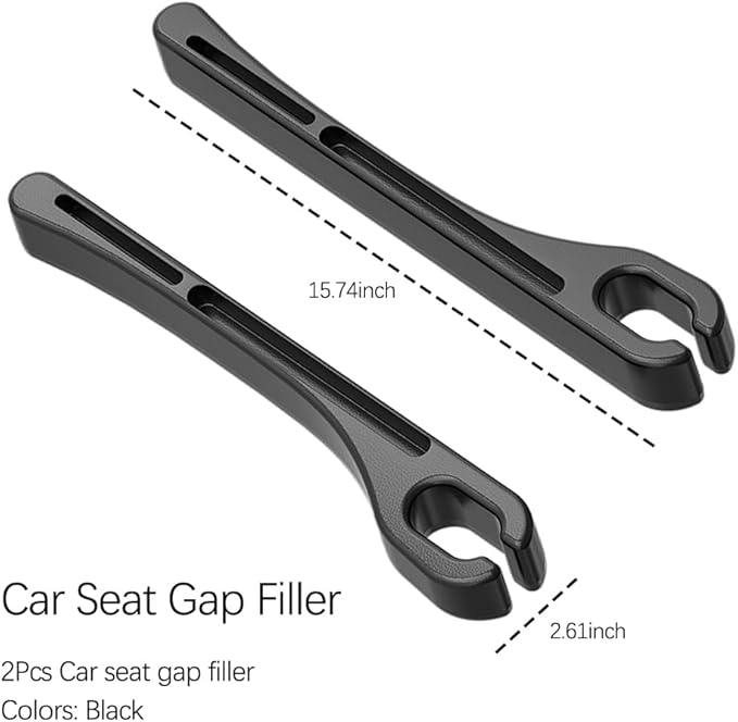 Stacool [2026 Upgrade] 2PCS Car Seat Gap Filler with Phone Holder,Multi-Function Car Side Seat Gap Filler for Prevent Items Falling,Universal Car Seat Organizer Car Accessories Interior (Black)