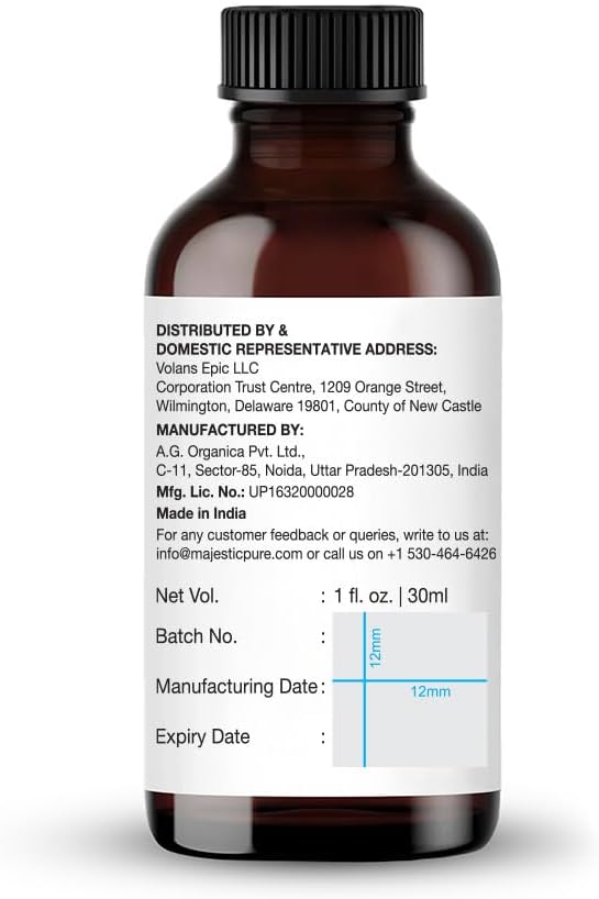 Majestic Pure Essential Oil with Glass Dropper - 100% Pure and Natural - Essential Oils for Diffuser, Aromatherapy, Soap and Candle Making, Eucalyptus Essential Oil, Eucalyptus Oil, 1 Fl Oz