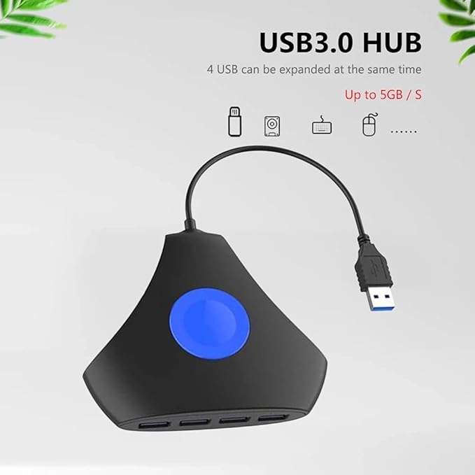 Portable 4 Port USB 3.0 HUB High Speed 5Gbps Multi USB Splitter Expander Adapter for PC Computer Accessories