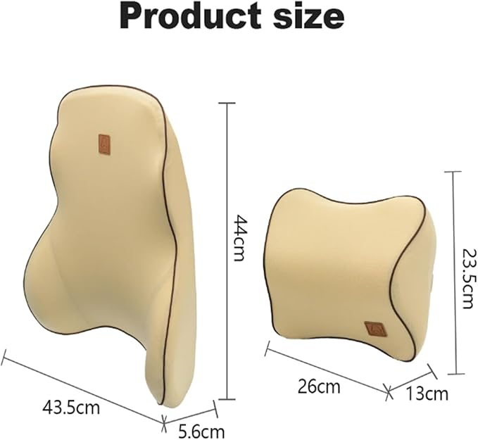 Car Driver Pillow Lumbar Support Back Cushion Fit for Seat Neck Pillow Washable Pillow Cushion(1pcs red Neck)