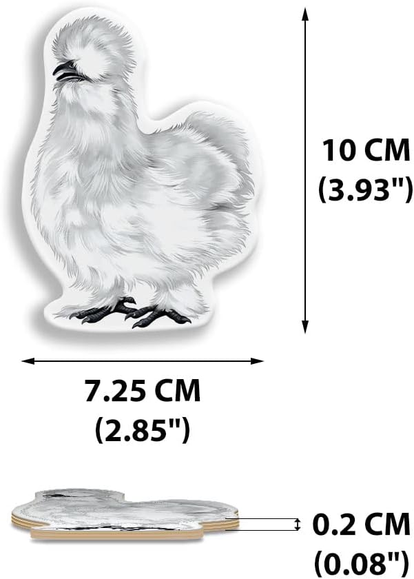 WIRESTER Hanging Air Freshener for Car, Home, Bathroom, Office, Decorative Charm Ornaments, White Silkie Chicken