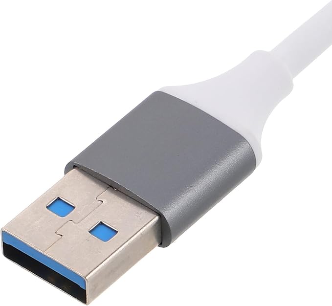USB Hub Multi-Port Expander for Laptop and PC with USB Extender Cable Dark Gray for Keyboard Mouse and Gaming Accessories for Desk and Car Use
