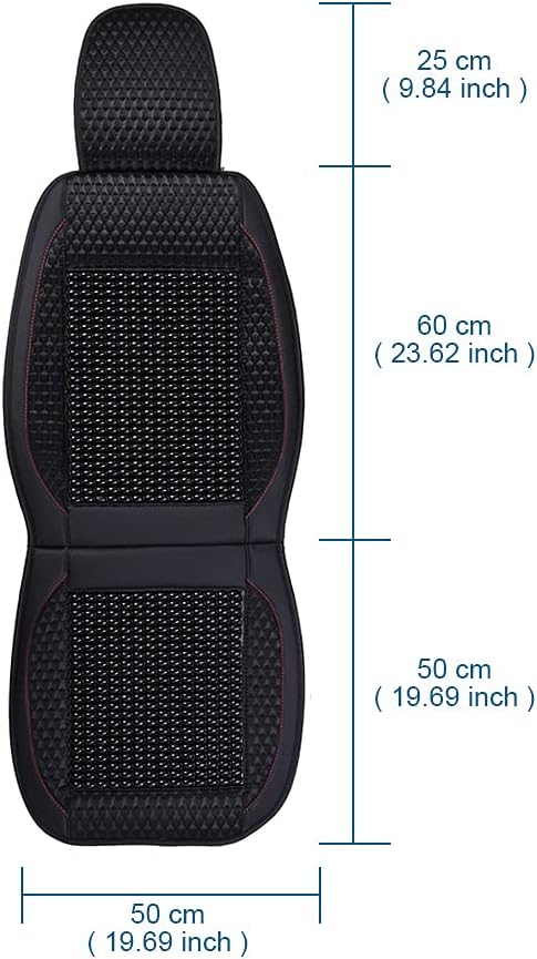 Blueshyhall Wooden Beaded Car Seat Cover Comfortable Massage Car Seat Cushion Cool Breathing–Universal SUV Auto Office Home, Black
