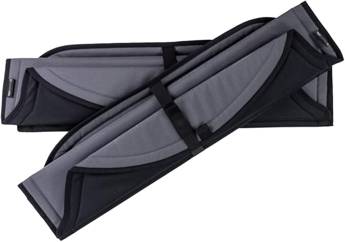 VanEssential Insulated Magnetic Blackout Rear Door Half Plastic Window Covers (Pair) Designed for Mercedes-Benz VS30 (Van Years 2019 to Current) - Charcoal Gray