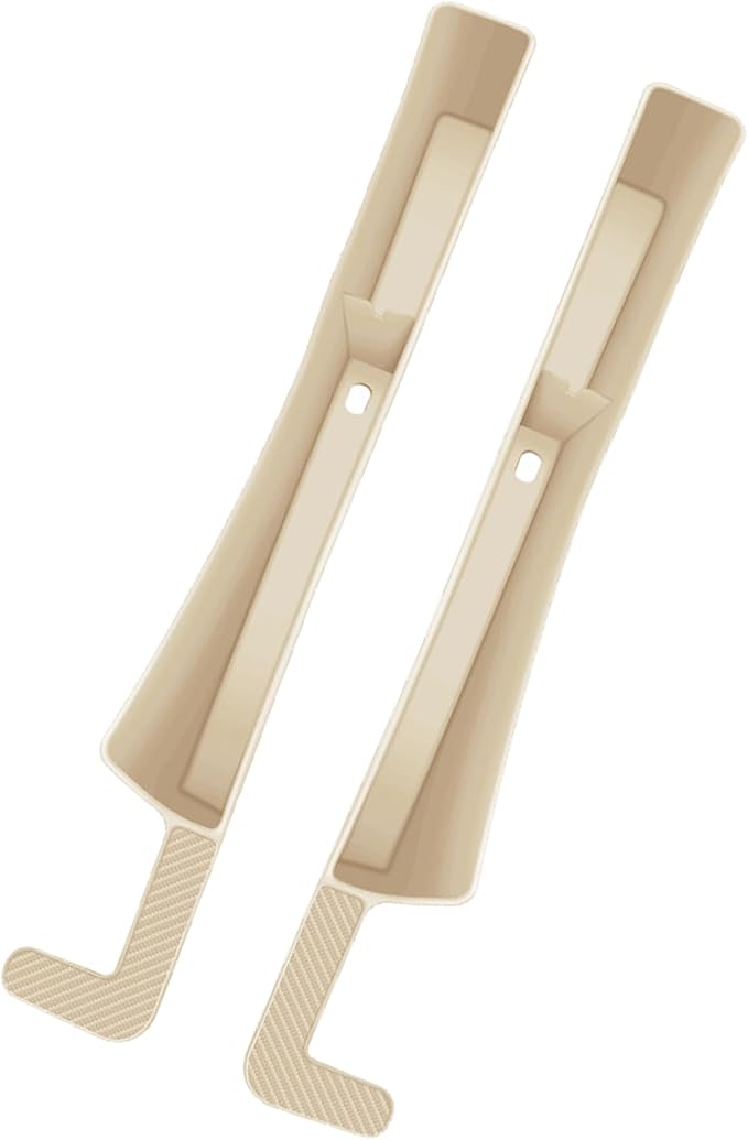 2PCS Car Seat Gap Filler, Anti-Drop Vehicle Console Crevice Blocker with 2 Storage Areas, Seat Side Seam Organizer Plug from Droping, Universal Automotive Interior Accessories (Beige)