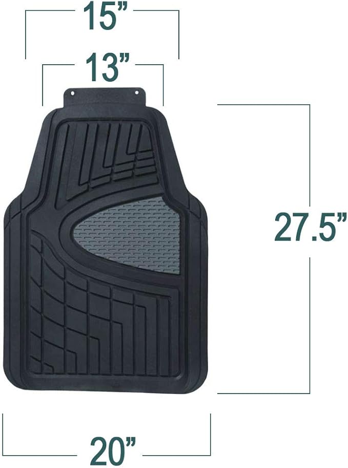 FH GROUP Car Seat Covers Premium Tall Channel Rubber Trimmable Floor Mats w. FH3001 Snake Pattern Silicone Steering Wheel Cover- Universal Fit for Trucks, SUVs, and Vans (Pink/Black) F11311