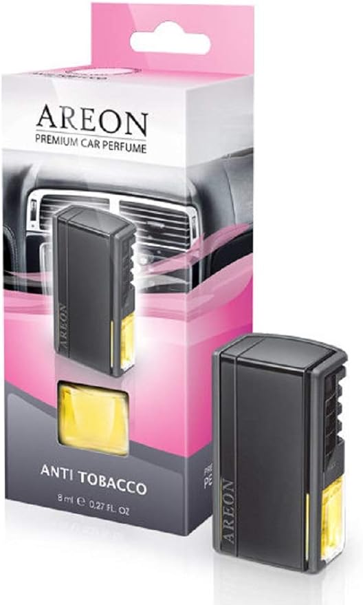AREON ACP04 Car Perfume Luxury and Elegant 0.27 oz Car Air Freshener Vent Clip, Anti Tobacco Scent (Pack of 3)