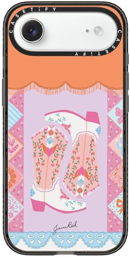CASETiFY Impact iPhone Air Case [Slim/Compatible with Magsafe / 8.2 ft. 4X Military Grade Drop Protection] - Cowgirl Boots - Clear Black