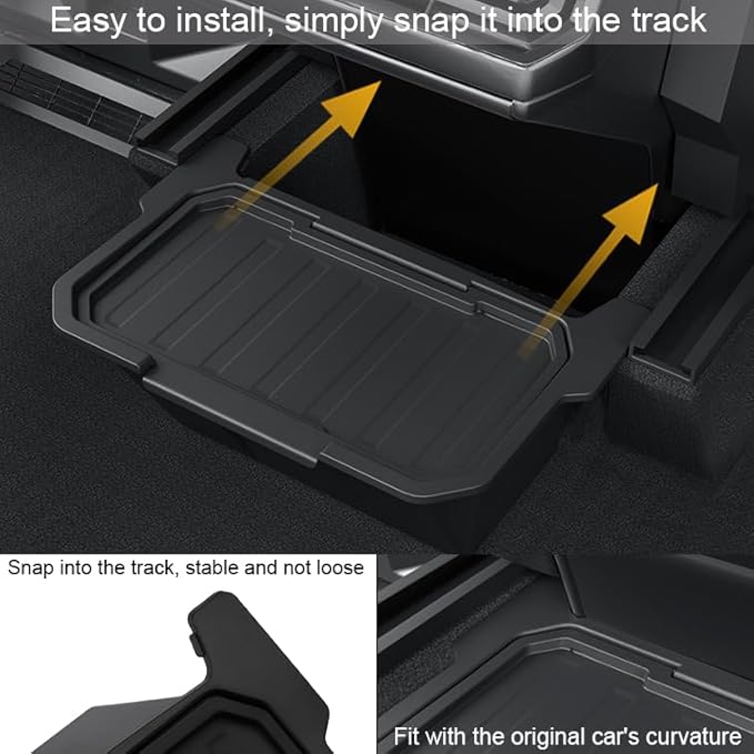 Rear Center Console Organizer for Tesla Cybertruck Trash Can with Anti-Slip Lid Cover Backseat Storage Box 2nd Row Seat Organizer Bin for Cybertruck Accessorie 2024 2025