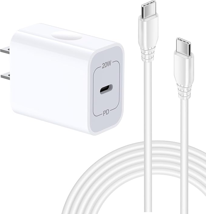iPhone 16e 17e Charger Fast Charging for iPhone 17Pro Max/17e/17/16/16e/16Pro/15/15Pro, 20W Fast USB C Power Adapter with 6Ft USB C Charging Cable Cord, Type C Charger Block Wall Cube for Apple iPad