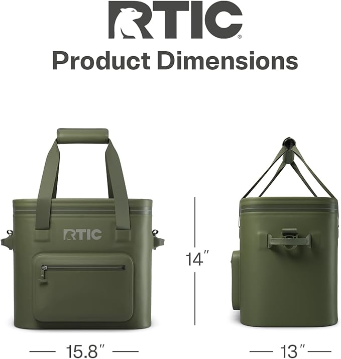 RTIC 30 Can Ultra-Tough Soft Cooler Pro, Insulated, Waterproof, Leak Proof, Portable Floating Bag for Beverage, Drink, Lunch, Outdoor, Beach, Car,Camping, Picnic, Fishing, Boat