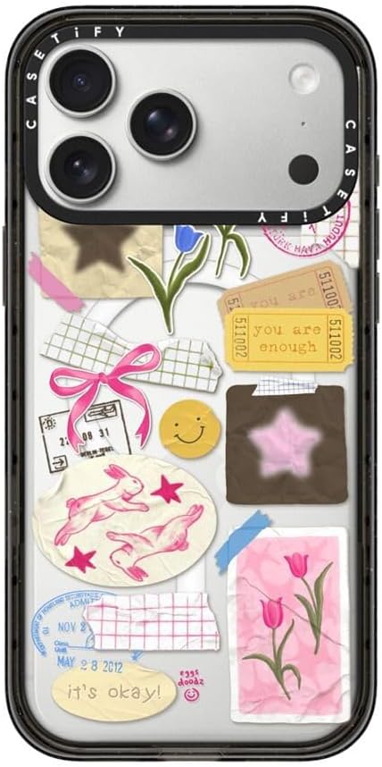 CASETiFY Impact iPhone 17 Pro Max Case [Slim/Compatible with Magsafe / 8.2 ft. 4X Military Grade Drop Protection] - You are Stars Collage - Clear Black