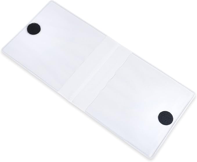 Andalus Auto Registration & Insurance Card Holder Pack of 2, Waterproof Essential Car Registration Holder with Hook & Loop Closure, Perfect for Every Vehicles Glove Boxes (White - 5 1/8" x 4 5/8")