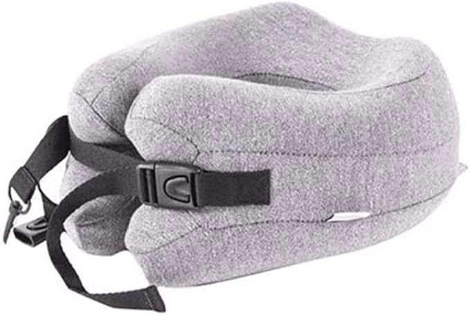 Neck Pillow Sleep Kit - 100% Memory Foam Travel Pillow, Compact Carry Bag, U-Shaped Airplane Car Flight Pillow, Breathable and Comfortable 360-Degree Head Support (Color : White)