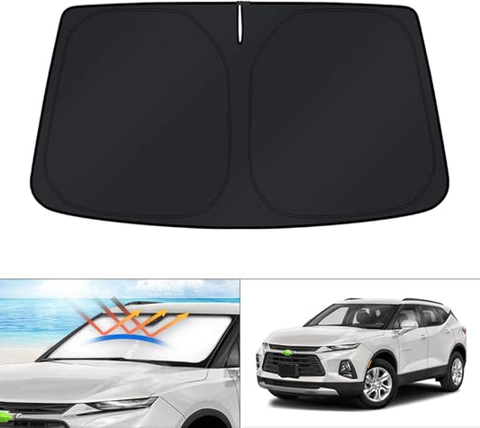 KUST Windshield Sun Shade for 2019-2025 2026 Chevrolet/Chevy Blazer Accessories Window Sunshade Sun Visor Protector Foldable Blocks UV Rays Keep Car Cooler