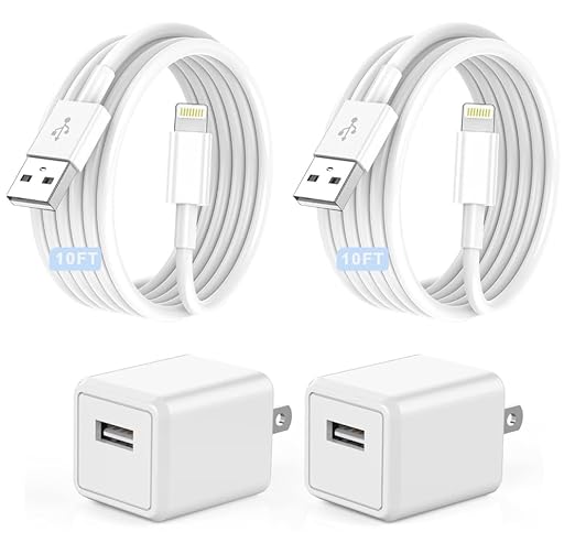 10FT iPhone Charger,[Apple MFi Certified]2Pack i Phone Charger Fast Charging 10FT Extra Long Lightning Cable Cord USB Wall Chargers Adapter Block Plug for iPhone 14 Pro/14/13/12/11 Pro Max/XS/XR/X/SE