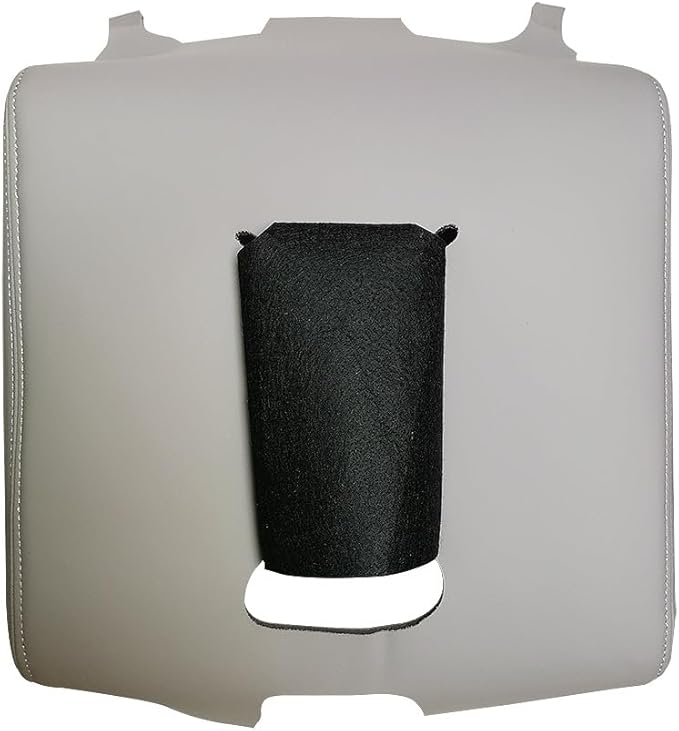Center Console Armrest Cover Replacement for Chevy Silverado 1500 Accessories GMC Sierra 2500 3500 2014 2015 2016 2017 2018, Gray PU Leather Middle Console Cover(only Leather Part)