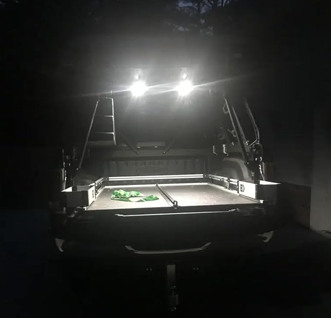 iJDMTOY 22-Diode 2-1/4-Inch LED Circle Under Hood, Truck Bed, Cargo Area Illumination Lighting Kit w/Relay On/Off Switch, Universal Fit for Car Truck SUV