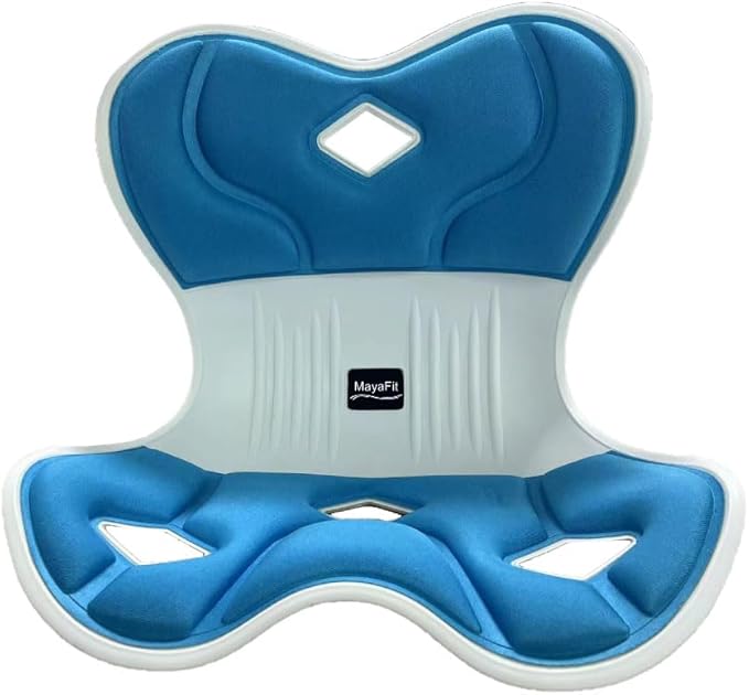 Ergonomic Lumbar Support Cushion, Blue, 44.5mm x 410mm x 340mm, Standard Size, for Shoulder and Back Posture, 110-265 lbs Capacity