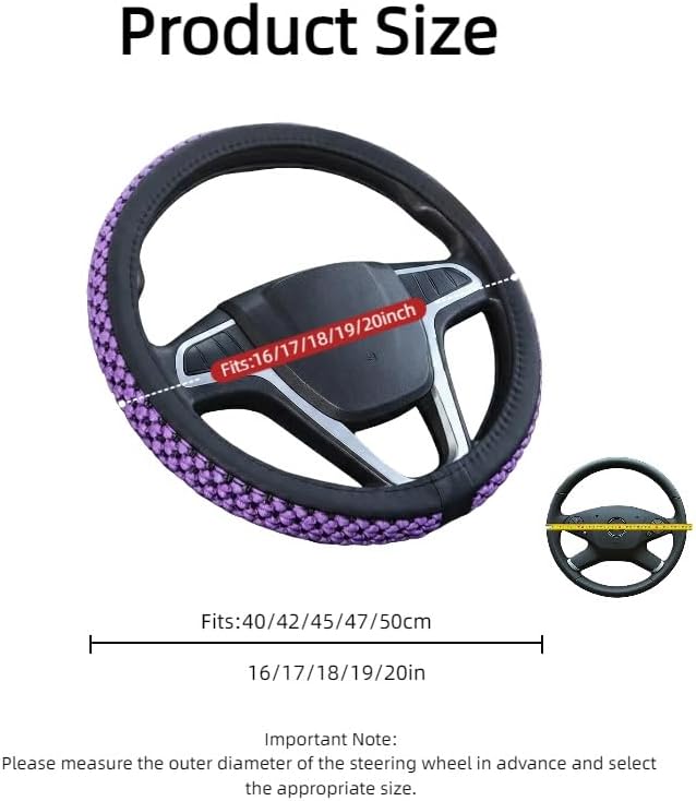 Size 16-20 Inch Ice Silk Ventilation Multi-Style Comfy Grip Steering Wheel Cover for Truck, Bus, Big Rig Trucker,SUV， Anti-Slip Design 16-20 Inch (Gray, 16)