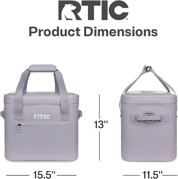 RTIC Ultra-Tough Soft Cooler 30 Can, Insulated Bag Portable Ice Chest Box for Lunch, Beach, Drink, Beverage, Travel, Camping, Picnic, Car, Trips, Floating Cooler Leak-Proof with Zipper