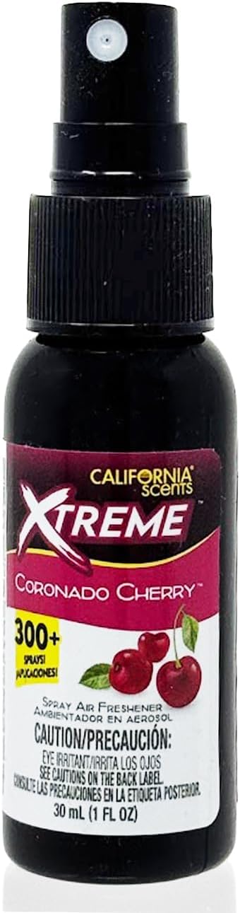 California Scents Xtreme 1 oz. Spray Air Freshener, Coronado Cherry, 4 Packs