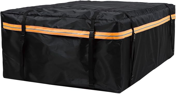Large Capacity Water Proof Rooftop Cargo Bag, 425L 486L Universal Fit for Vehicles with or Without Roof Racks Foldable (M)