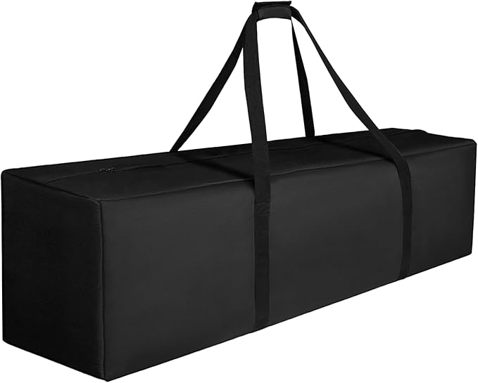 Sports Duffle Bag - Extra Large Travel Duffel Luggage Bag with Upgrade Zipper, Sturdy & Water Resistant, Black (Black 47inch)