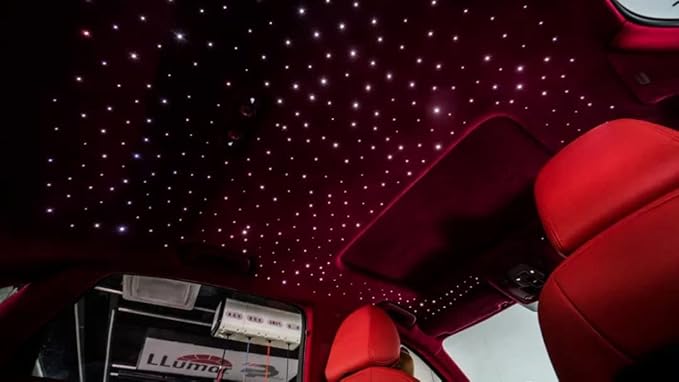 AKEPO 16W Starlights Headliner Kit Mixed Sizes 335pcs (0.03+0.04+0.06in) 13.1ft/4m, APP+Music Activated Effect Fiber Optic Star Lights Kit with Remote Controller for Car Home