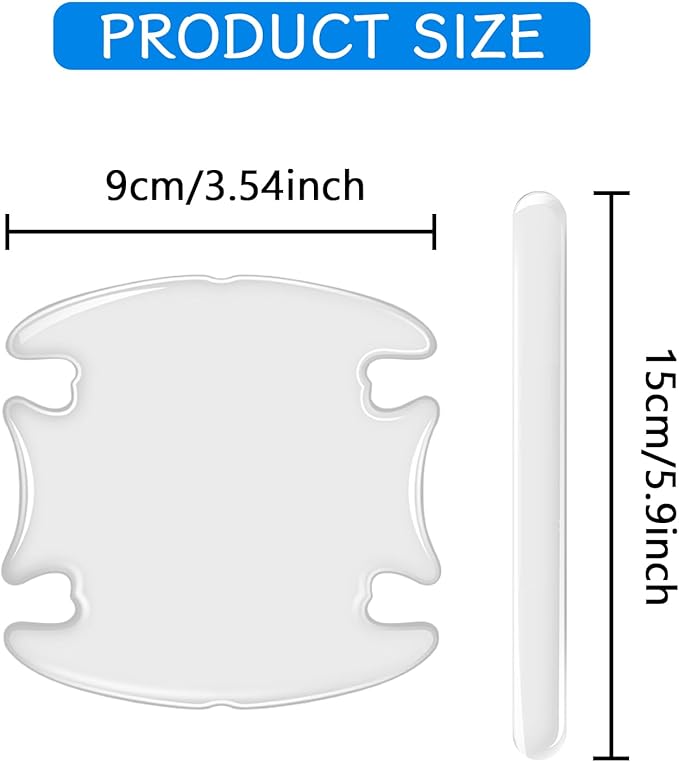8PCS Car Door Handle Scratch Protector, Transparent Waterproof Anti-Scratche Car Door Handle Cup and Rear View Mirror Protector, Universal Doors Bowl Guard Sticker for Cars, SUVs, Trucks