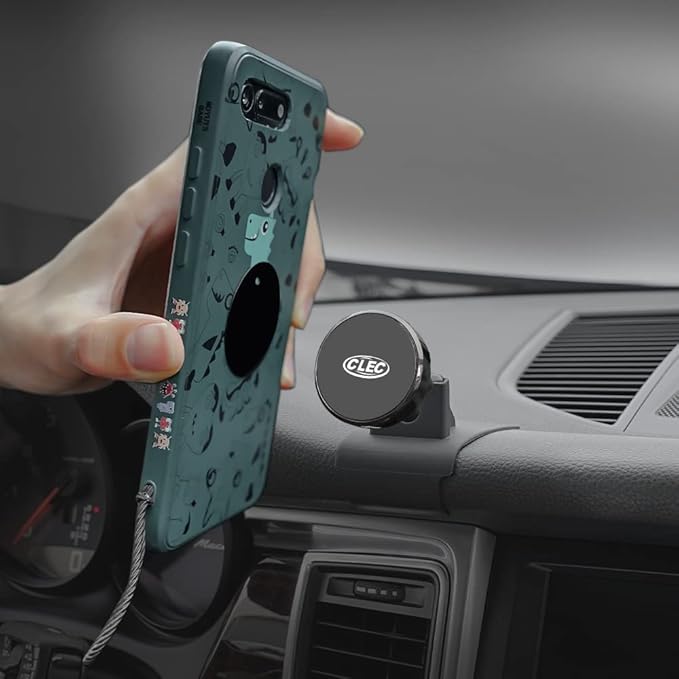 BEERTE Car Phone Holder fit for Porsche Macan 2015-2025 and Porsche Cayenne 2019-2023,Strong Magnetic Phone Mount Rotatable Adjustable Safe Convenient Phone Navigation for 4-7 inch Smartphone