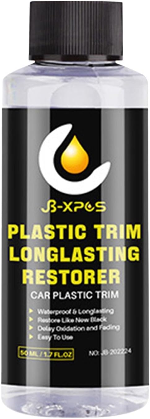Car Trim Restorer, Automotive Plasticc Restorer, Restore Rubber Plasticc, UV Protective Restorer, Oil Free & Odor Less Restorer, Resist Water & Dirt, Long Lasting 60 ML Restore
