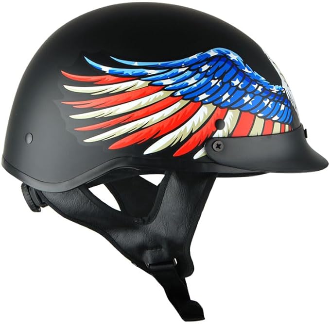 1Storm Motorcycle Half Face Helmet Mopeds Scooter Pilot with Retractable Inner Smoked Visor