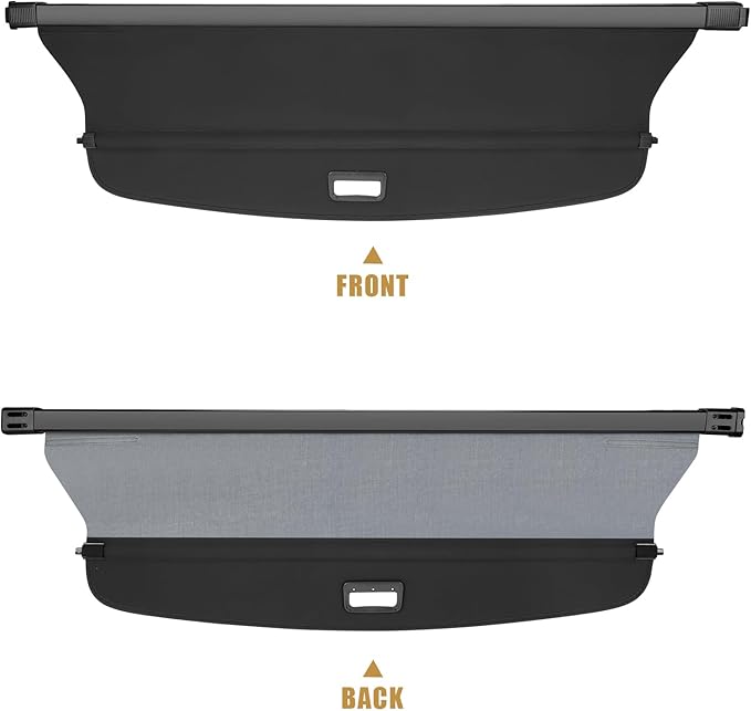 Trunk Cargo Cover Fit for Jeep Grand Cherokee (2 Row;WL) 2022 2023 2024 2025 2026 for Retractable Trunk Rear Security Cover Privacy Screen Shielding Shade with Carbon Fiber Texture