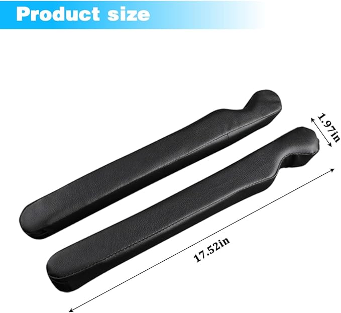 2PCS Car Seat Gap Filler, Microfibre Leather Vehicle Gap Stopper to Fill Between Seat & Console Organizer, Automotive Interior Accessories, Universal for SUV Sedan Truck (Black)