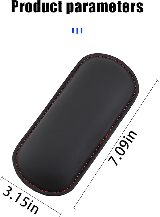 Mandark Car Knee Cushion Pad, Leather Memory Foam Vehicle Door Armrest Pillow for Leg Elbow, Comfort Auto Interior Center Console Thigh Support Mat Accessories, Universal for Most Cars (Black/Red)